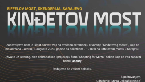 'Kinđetov most' od 1. do 18. augusta u Sarajevu