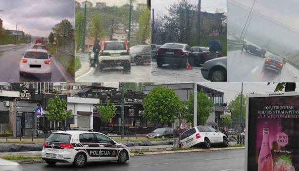 Kiša stvara probleme: Nekoliko saobraćajnih nezgoda u Sarajevu, ima i povrijeđenih