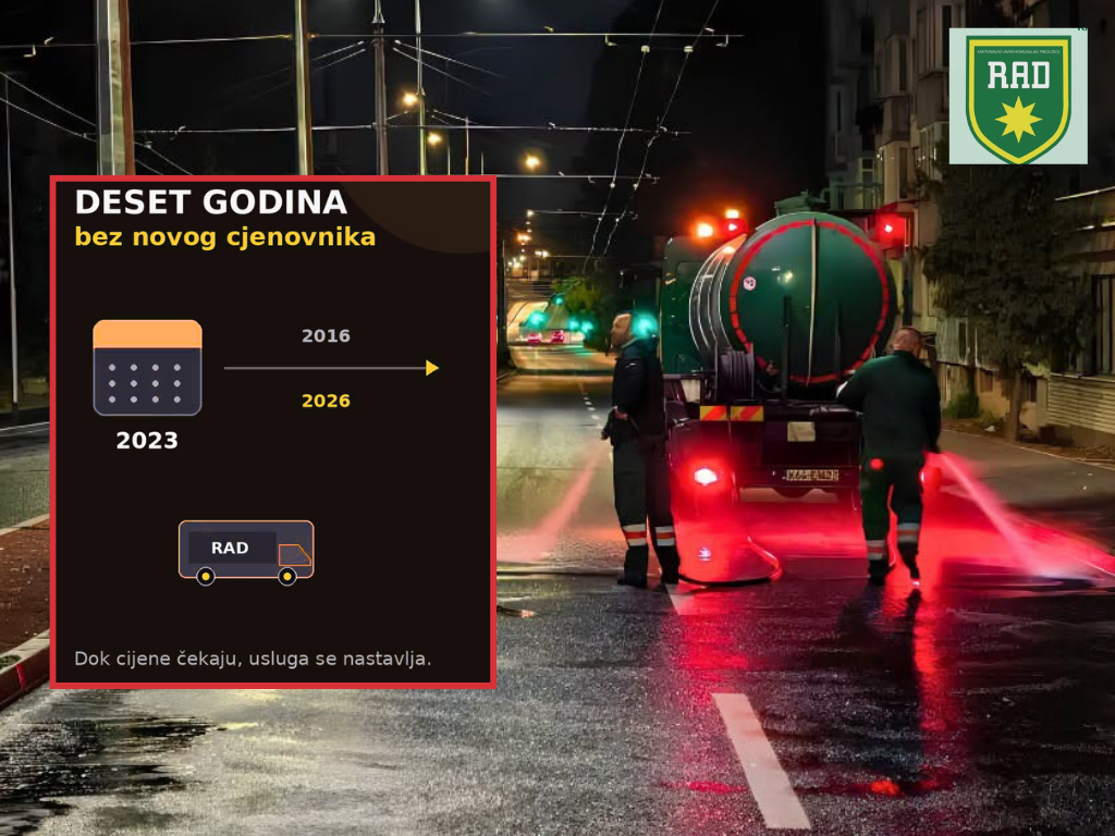KJKP Rad deset godina bez novog cjenovnika: Politika ga vodi u propast