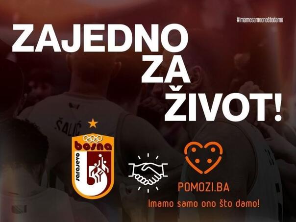 KK Bosna će od svake prodate ulaznice donirati novac za liječenje oboljelih građana BiH