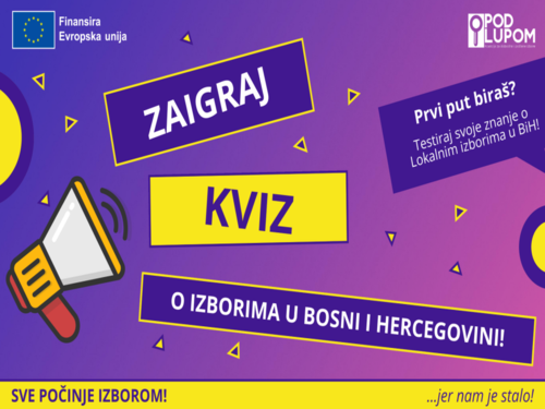 Koalicija 'Pod lupom' pokrenula interaktivni kviz o izborima u BiH
