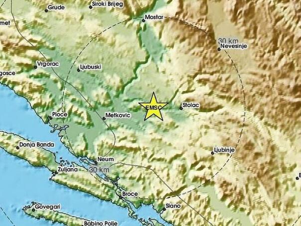Kod Čapljine jutros zabilježen zemljotres: 'Probudilo me...'