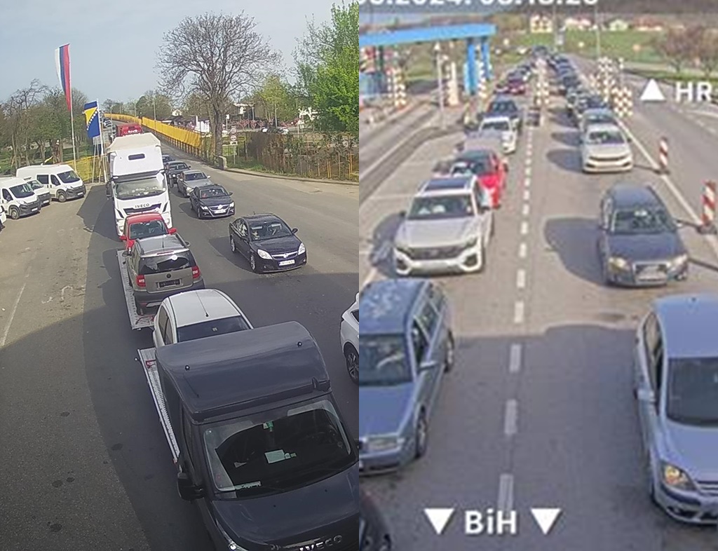 Kolone vozila na ulazu u BiH na prelazima B. Gradiška i Velika Kladuša