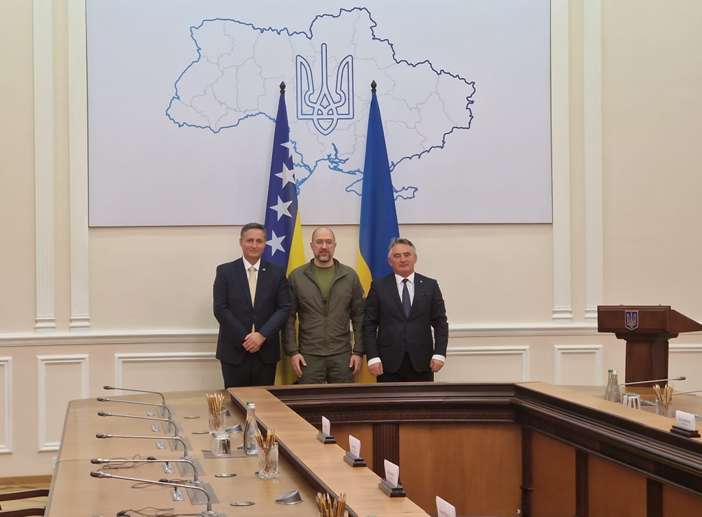Komšić i Bećirović s ukrajinskim premijerom