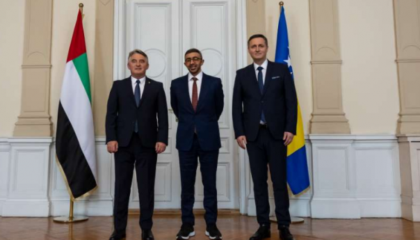 Komšić i Bećirović sa Nahayanom: Ekonomija u fokusu