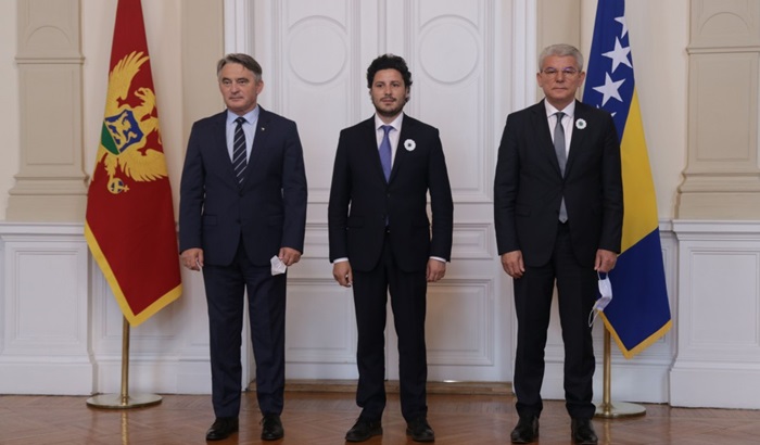 Komšić i Džaferović primili Abazovića, Dodiku nepoželjan