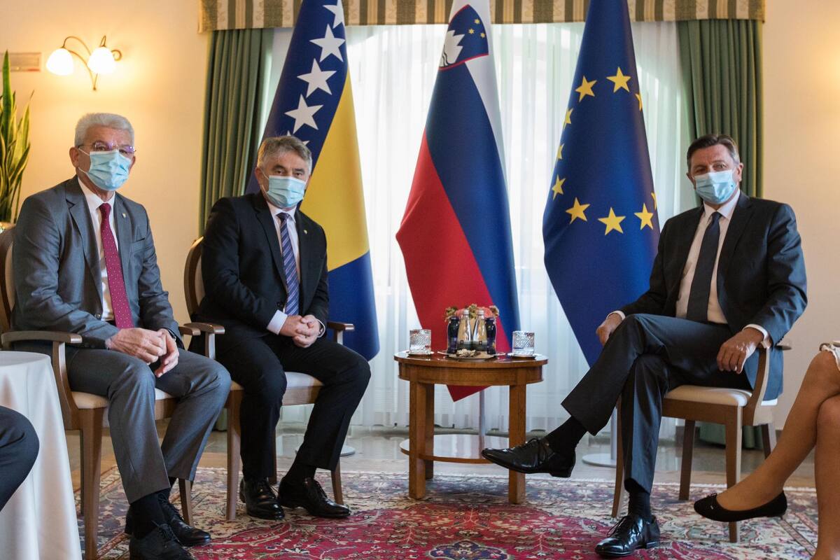 Komšić i Džaferović sa predsjednikom Slovenije o stanju u BiH