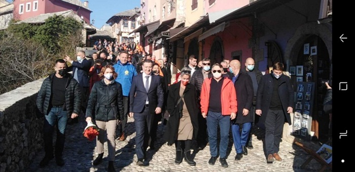 Komšić i Jovanović: Mostar je simbol BiH, podrška Koaliciji i dr. Guzinu