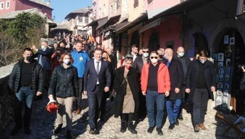 Komšić i Jovanović: Mostar je simbol BiH, podrška Koaliciji i dr. Guzinu