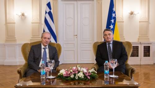 Komšić primio akreditive ambasadora Republike Grčke u BiH Papandreoua