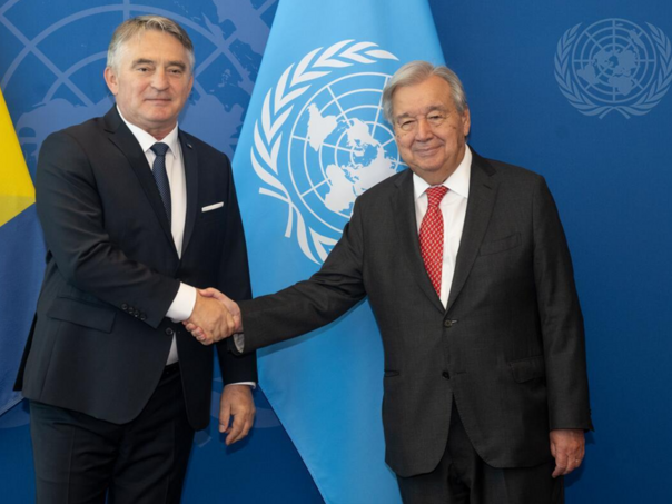Komšić sa Guterresom: Što skorije implementirati Rezoluciju o Srebrenici