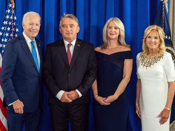 Komšić sa suprugom na prijemu kod predsjednika SAD-a Bidena