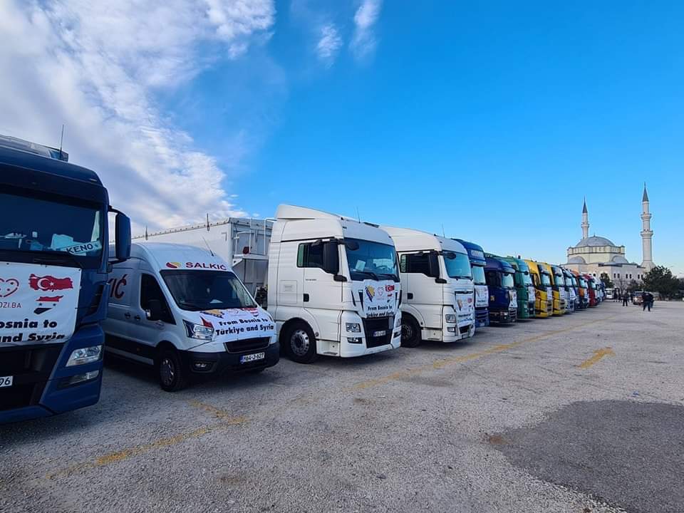Konvoj od 54 šlepera pomoći iz BiH stigao u Tursku