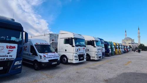 Konvoj od 54 šlepera pomoći iz BiH stigao u Tursku