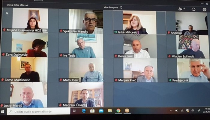 Koordinacija dužnosnika HDZ-a BiH razmatrala 'korona zakon'
