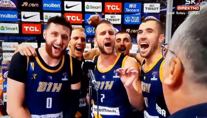 Košarkaši BiH zapjevali pred kamerama - Bosnom behar probeharao