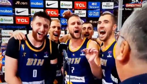Košarkaši BiH zapjevali pred kamerama - Bosnom behar probeharao