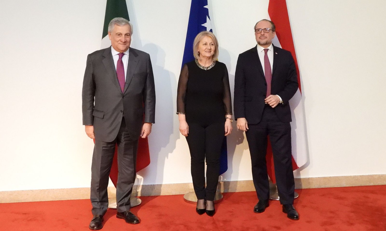 Krišto s ministrima vanjskih poslova Austrije i Italije