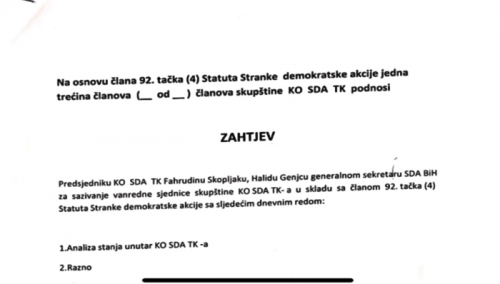 Kriza u KO SDA TK: Traži se vanredna Skupština