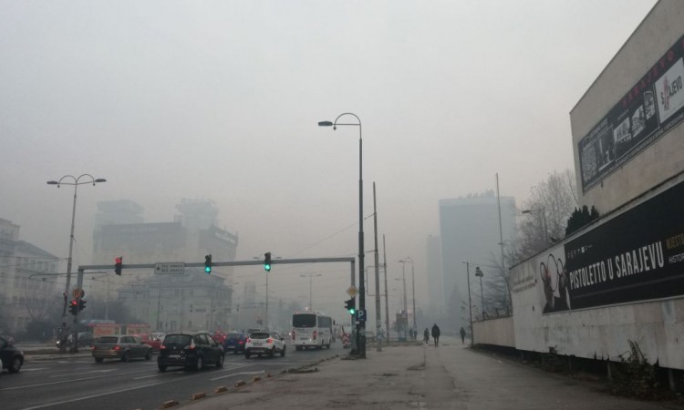 Kvalitet zraka jutros u centru Sarajeva nezdrav