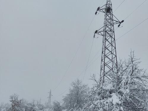 Kvarovi zbog snijega na elektromreži
