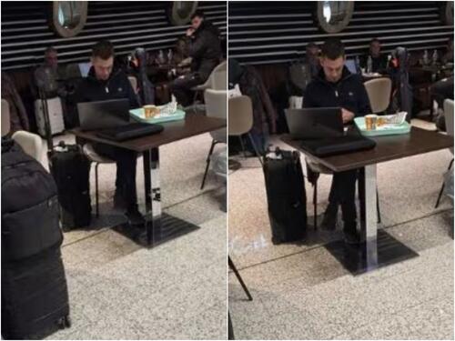 Laptop, kroasan i kafa: Sudija Turpin fotografisan nakon utakmice