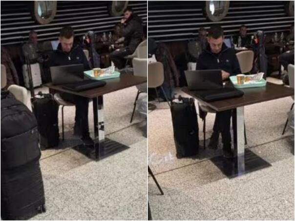 Laptop, kroasan i kafa: Sudija Turpin fotografisan nakon utakmice