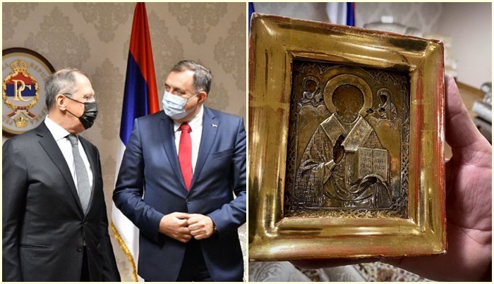 Lavrov vraća ukrajinsku ikonu koju mu je poklonio Dodik