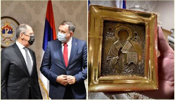 Lavrov vraća ukrajinsku ikonu koju mu je poklonio Dodik