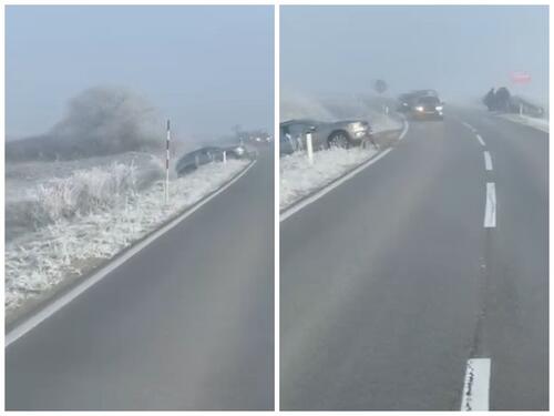 Led na Kupresu napravio pravi haos, vozila sletjela s puta