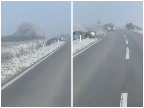 Led na Kupresu napravio pravi haos, vozila sletjela s puta