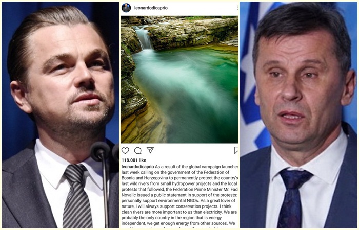 Leonardo Di Caprio objavio status o zaštiti rijeka u BiH i citirao Novalića