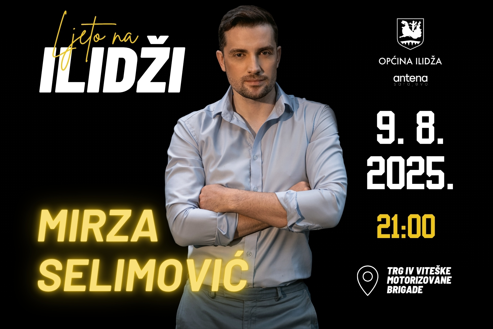 Ljeto na Ilidži nastavlja se koncertom Mirze Selimovića