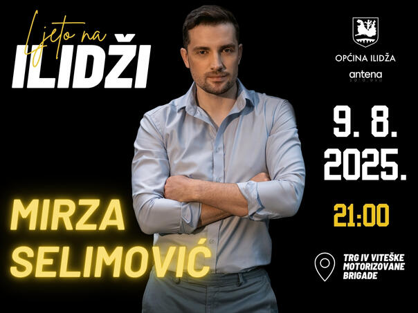 Ljeto na Ilidži nastavlja se koncertom Mirze Selimovića