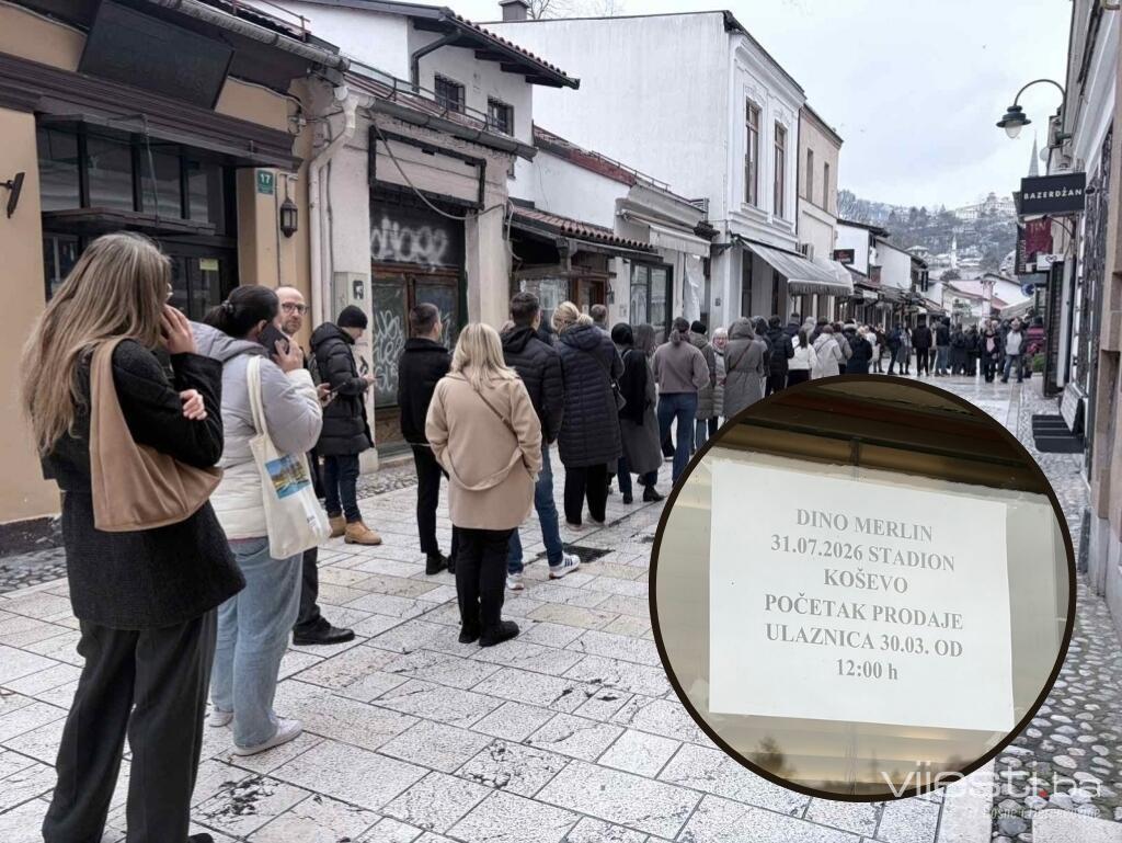 Ljudi u redovima čekaju na karte za koncert Dine Merlina, iznenadio ih natpis na biletarnici