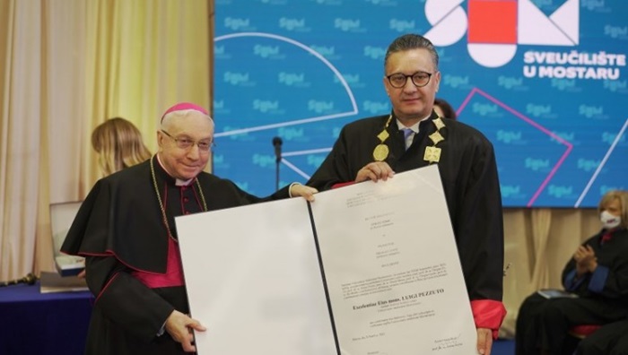 Luigi Pezzuto počasni doktor Sveučilišta u Mostaru