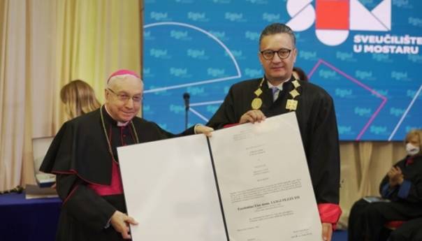 Luigi Pezzuto počasni doktor Sveučilišta u Mostaru