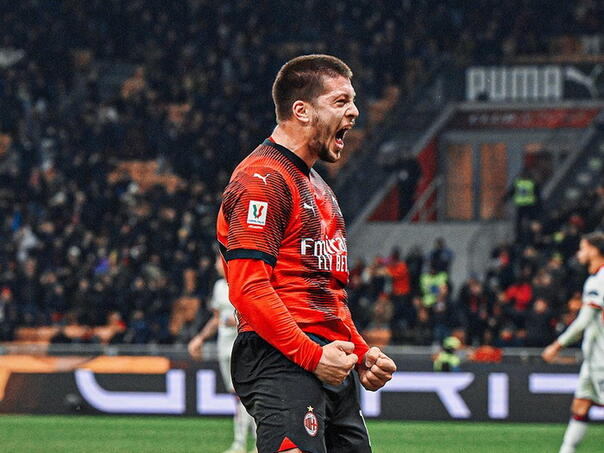 Luka Jović s dva gola odveo Milan u četvrtfinale Kupa
