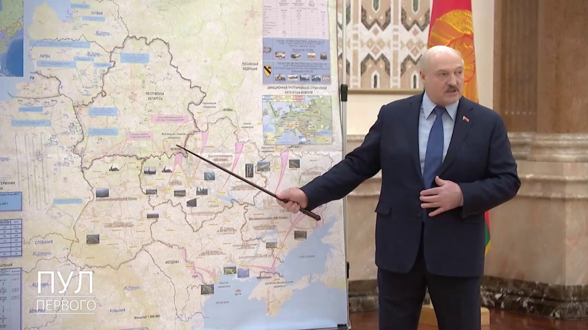 Lukašenko pokazao plan napada na Ukrajinu
