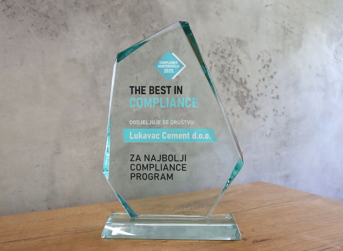 Lukavac Cement dobitnik regionalne nagrade za "Najbolji Compliance program"