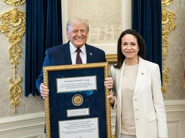 Machado predala Nobelovu nagradu Donaldu Trumpu