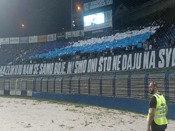 Manijaci ‘iscrtali‘ zastavu Palestine u bojama svog kluba