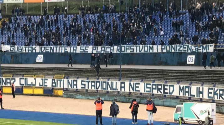 Manijaci u znak protesta napustili Grbavicu na poluvremenu utakmice protiv Zrinjskog