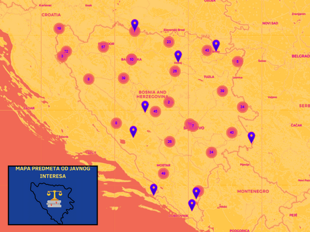 Mapa predmeta od javnog interesa dostupna javnosti