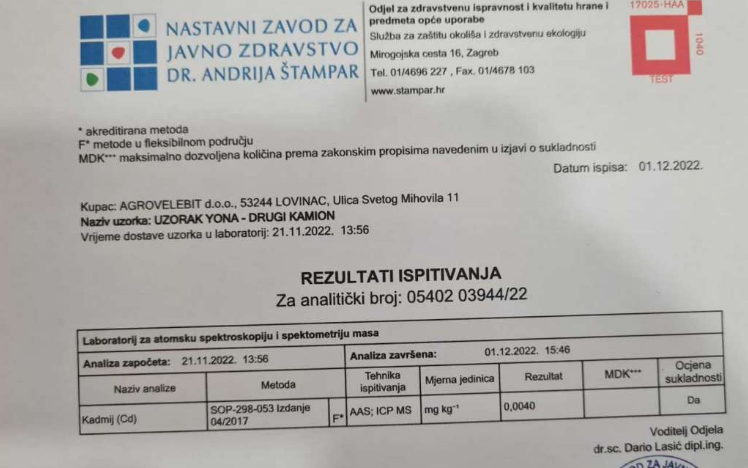 Marinada: Povišen udio kadmija u krumpiru odnosi se samo na manju pošiljku