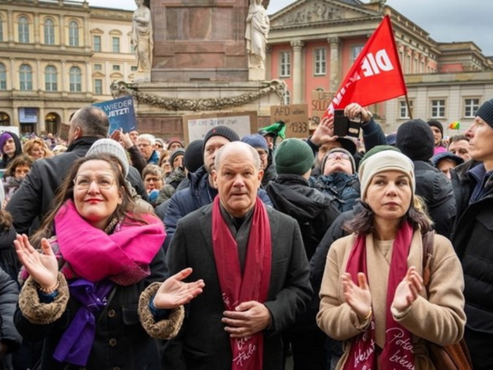 Protest protiv desnice u Njemačkoj, prisustvovao i Scholz