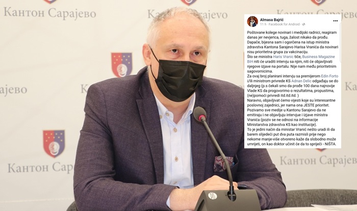 Medijski bojkot dužnosnika Vlade KS nakon izjave ministra Vranića