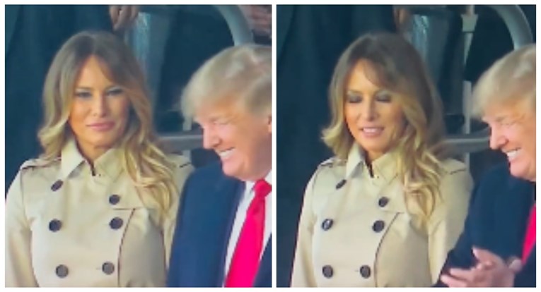 Melanijina reakcija na Trumpovo navijanje postala viralna