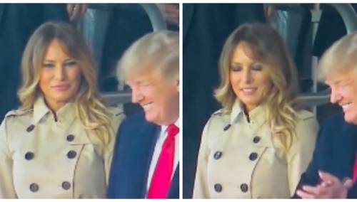 Melanijina reakcija na Trumpovo navijanje postala viralna