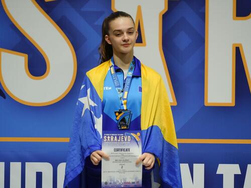 Melina Ružnić osvojila srebro na Evropskom prvenstvu u taekwondou